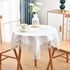 Wolkemer Elegant White Lace Jacquard Small Square Tablecloth for End Side Coffee