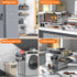 2 Magnetic Spice Rack for Refrigerator Tiers and Paper Towel Holder and Utensil Holder, Magnetic Refrigerator