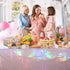 Pascliyna 6 Pack 54x108 Inch Iridescent Light Pink Tablecloth for Parties, Pastel Pink Holographic Plastic Table Cover