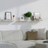 Set 3, WOPITUES Floating Shelves with Gold Metal Guardrail, Shelves for Wall Decor of Wall Shelves for Bedroom