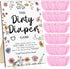 Roowest 51 Pcs Dirty Diaper Baby Shower Games Funny Wooden Sign with