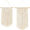Mkono 2 Pcs Macrame Wall Hanging, Boho Wall Art Decor, Chic Bohemian Room Decor for Bedroom and Living Room