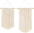 Mkono 2 Pcs Macrame Wall Hanging, Boho Wall Art Decor, Chic Bohemian Room Decor for Bedroom and Living Room