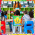 2 Pieces Star Student Chair Cover for Kids, Colorful Seat Cover for Classroom, Office, Home Party, 18.9 x 15.75 Inches