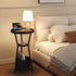 3-Tier Yusong Round Side Table, Small Drink Table for Small Spaces, Industrial End Table, Accent Nightstand Bedside