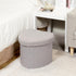 15"x15"x15" B FSOBEIIALEO Storage Ottoman Cube, Heart Shaped Ottomans with Storage Foot Stool Footrest for Lving Room