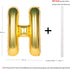 Letter Balloons 40 Inch Giant Jumbo Helium Foil Mylar for Party Decorations, Gold H