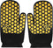 J H Heat Resistant Oven Glove 932 °F EN407 Certified - 2 Layers Silicone Coating, 1 Pair for Cooking, Grilling