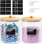 HomePekite 2 Pack Glass Laundry Pods Container, Clear Laundry Room Organization Containers with