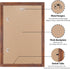 19.7x27.6 Artwork1 Pack LaVie Home Picture Frame Brown, Puzzles Frame for Wall Decoration, Classic Brown Minimalist