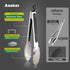 Anaeat Stainless Steel Locking Tong Set of 3 - Premium Kitchen Food Tongs with Non-Slip Silicone Tips for Cooking,