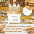 Countertop, 13 7.2 x9.8, E-far Bread Box for Kitchen Metal Bread Storage Container Bin with Bamboo Lid for Cutting