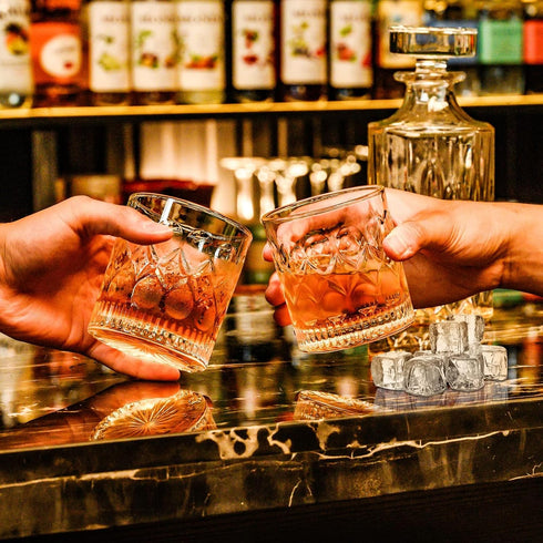 PARACITY Whiskey Glasses Set of 2, Old Fashioned Rocks Glasses, Suitable for Bars, Parties, Father's Day Gift