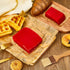 Heigble 2.2 lb 70 Cheese Wax Block for Preserving Cheese Red Wax for Cheesemaking with Brush for Long Term Storage