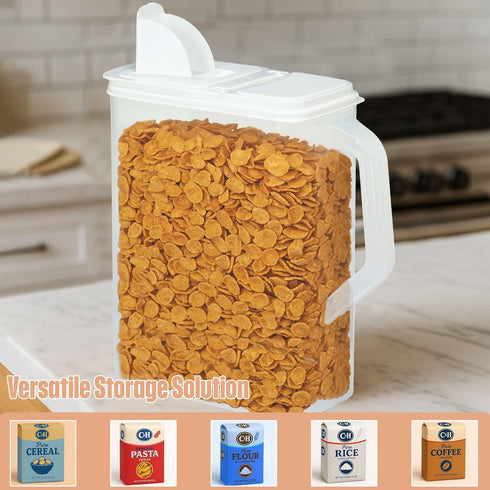 8 Buddeez Bulk Food Storage Container - Quart All Purpose Clear & Large Pantry and Kitchen Organization and Storage
