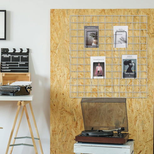 MorningRo 8 Pack Wall Grid Panel Accessories Gridwall Shelf Metal Wire Magazine Holder Literature Display Book Mail