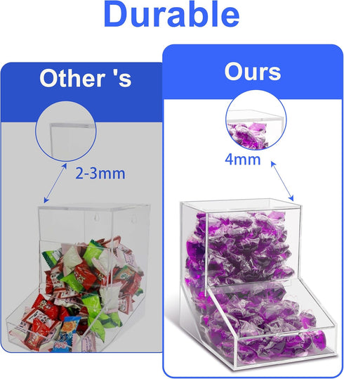 MKRBJ 2 1pcs Laundry Pods Container with Spoon, Acrylic Candy Dispenser with Lid, Dishwasher Pod Holder, Laundry