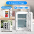 Simple Deluxe 6L Portable Mini Fridge with Observation Window, Warmer and Cooler, 9 Can Capacity, White