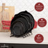 Cuisinel Pan Organizer - Heavy Duty 15" Silicone-Coated Non-Slip Skillet Rack for Kitchen Storage