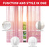 Sapphire Home White Sheer Curtains - 2 Panels Set, Light Filtering Textured Drapes, 84 Inches Length for Living Room,