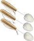 Whiskey Tasting Glass Brush - Natural Bamboo 3-Pack, Also for Wine Glasses and Champagne Flutes