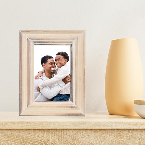 Lawrence Frames 4x6 Natural White Wash Maple Picture Frame