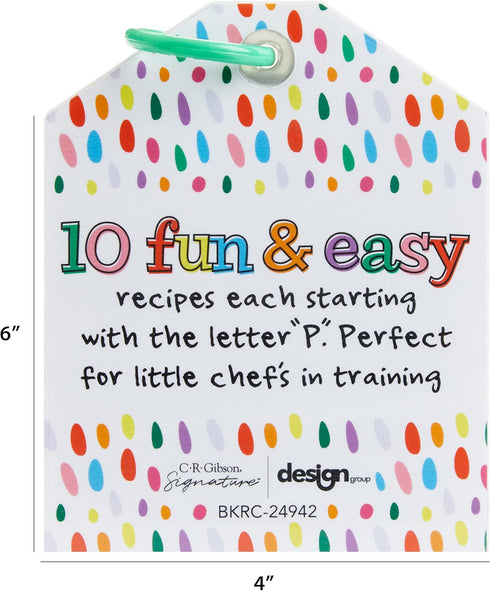 C.R. Gibson P-Easy Laminated Recipe Cards for Little Chefs, Multicolor