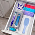 madesmart Expandable Dental Tray Drawer Organizer with Drying Stone, Clear Plastic Organizer for Toothbrush, Dental