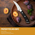 Bird Beak Paring Knife, 2.75 Inch Peeling Knives German Stainless Steel Small Curved Fruit Knifes, Razor Sharp Kitchen Pairing Knives with Ergonomic and Full Tang Handle by OAKSWARE