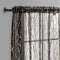 FINECITY Black Gold Sheer Curtains, Metallic Gold Foil Tree Branch, 63 Inch Length, Set of 2