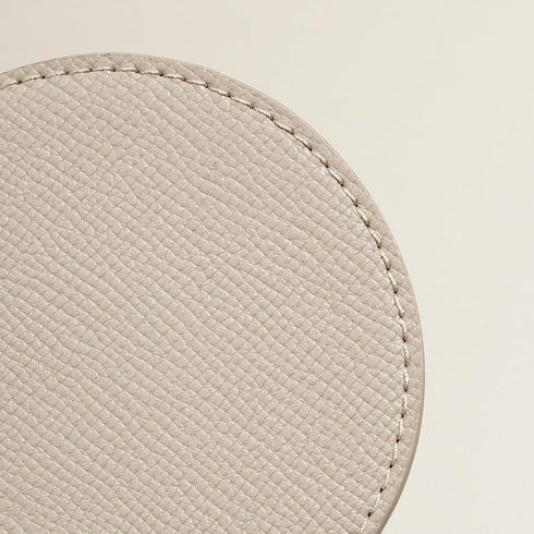 Set 4 OLETHA Drink Coasters, of - Aesthetic Round Coaster for Coffee Bar, Dining Table, Office Desk - Ivory