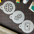 Designer Stencils Casino Night Cookie Stencil Set, (Dice, Cards, Poker Chip), Beige/Semi-Transparent