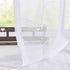 Topick White Sheer Leaf Curtain Valance, 18 Inch Rod Pocket Small Curtain for Windows, Semi Sheer