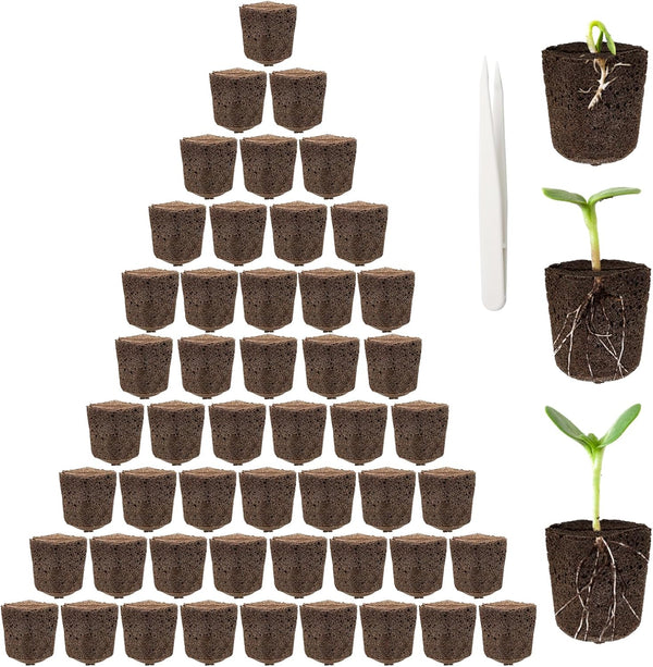 Coldairsoap 50P Seed Starter Sponge for Germinate Quickly, Hydroponic Sponges Grow Starter Pod