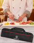 Chef Knife Bag (5 Slots) - Nylon Kitchen Storage Carrying Pouch, Red