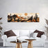 14x48" Boho Cactus Wall Art Mid Century Modern Wall Decor for Living Room Beige Geometric Minimalist Picture Abstract