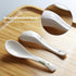 Set of 6 5.5" Asian Soup Spoons, White Ceramic Chinese Soup Spoons for Ramen, Pho, Wonton, Miso