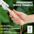 WORKPRO Hand Weeder Puller, 5-in-1 Stainless Steel Garden Trowel with Wooden Handle for Planting and Weeding Care