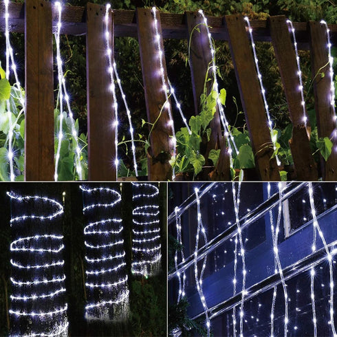 50ft 360 8 LED Rope Lights Outdoor, Connectable and Flexible Tube Lights with Modes, Waterproof Indoor Outdoor LED Rope