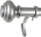 Decopolitan 1-Inch Urn Single Window Treatment Rod Set, 36 to 72-Inch, Antique Silver