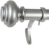 Decopolitan 1-Inch Urn Single Window Treatment Rod Set, 36 to 72-Inch, Antique Silver