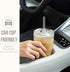 20oz Set 4 SoulTimes Ribbed & Floral Glass Tumbler of Reusable Glass Cups with Lid and Glass Straw, To-Go Iced Coffee