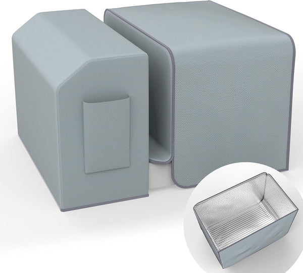 Window Air Conditioner Cover Kit for U-Shape AC, Magnetic Easy Install, 2 Covers, 3 Layers Insulated