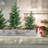 Winlyn 3 Pack Mini Canadian Pine Trees with Wood Bases, Artificial Miniature Christmas Trees for Holiday Decoration