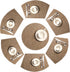 SHACOS Round Table Placemats Set of 7, Woven Vinyl Wedge Placemats, Heat Resistant, Tan