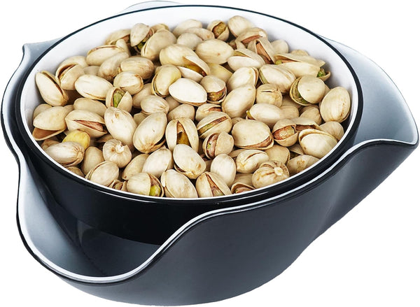 Pistachio Bowl, Snack Serving Dish, Double Dish Nut Bowl with Nut Seeds