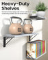 WhiteSet 3) BAYKA Wall Shelves for Bedroom Decor, Floating Wall Shelves for Living Room Kitchen Storage, Mounted Rustic