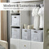 DECOMOMO Storage Basket 13x15x13 Cube Bins with Label Holder, Felt Fabric Storage Cubes for Shelves Closet Toys Clothes