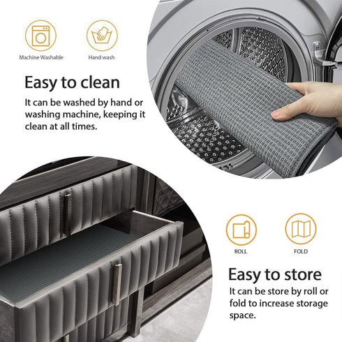 2 Pack Topsky Microfiber Dish Drying Mat, 20 x 15 Inch Reversible Kitchen Counter Mats, Super Absorbent Gray