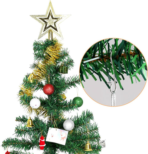 Naler Ornament Hooks, Stainless Steel S-Shaped Hangers, 120 Pack for Party Decorations